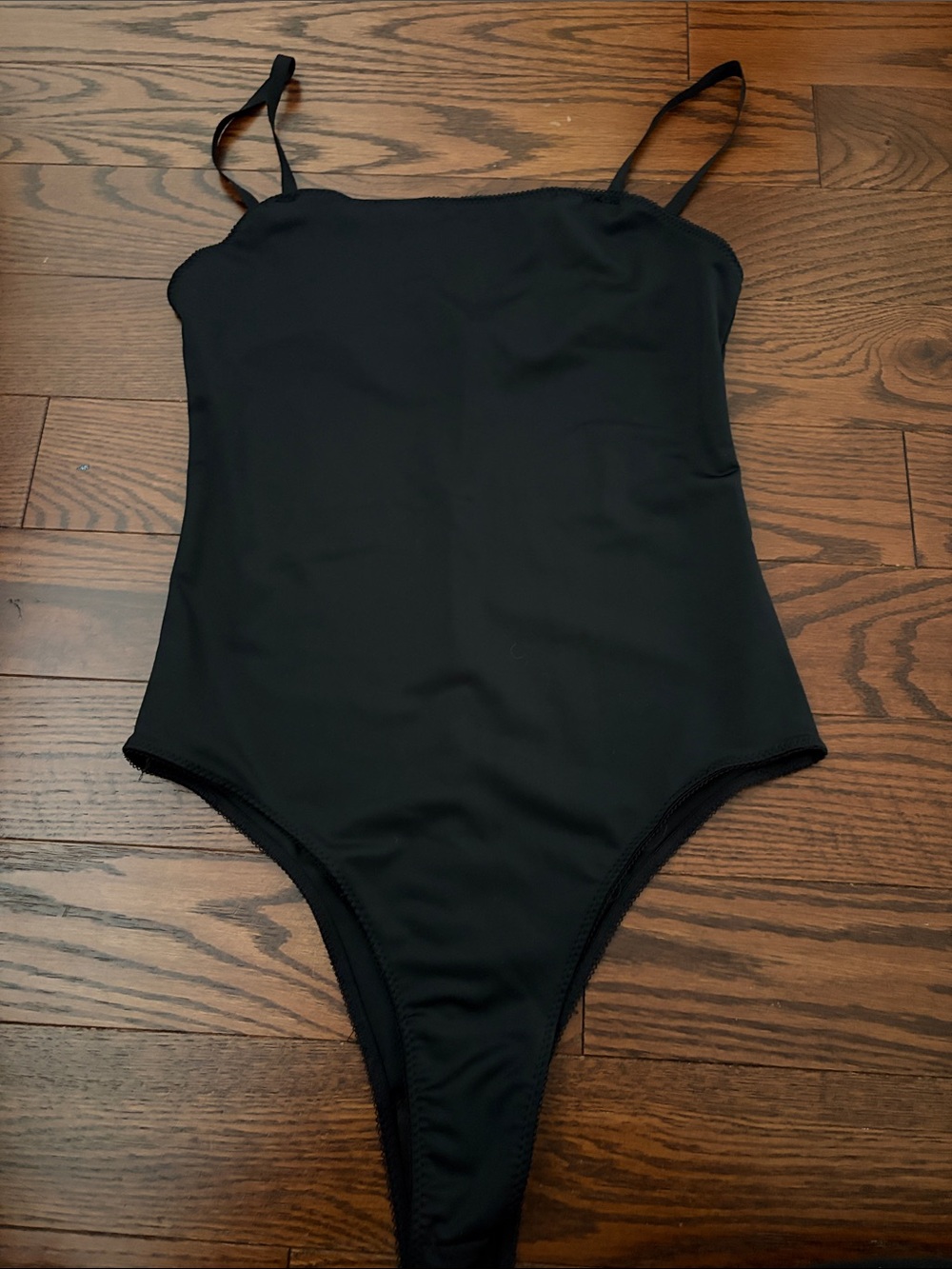 Zara Black Slim-Strap Bodysuit